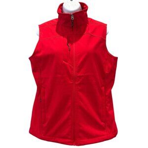 Elevate Red Softshell Zip Vest Size M – High Neck Utility Vibes
